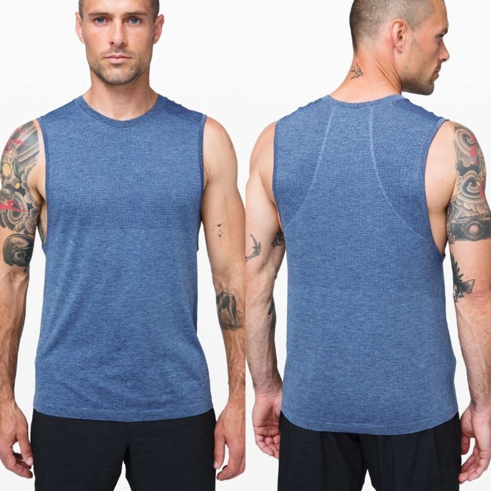 Lululemon Metal Vent Tech Sleeveless Tank 2.0 Midnight Shadow Tempest Blue‎